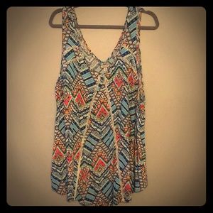 2x Bright printed tank top